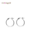 ≪viv & ingrid≫ ヴィヴ＆イングリッド シンプル シルバー フープ ピアス Sサイズ Small Hoop Earring (Silver) レディース ギフト ラッピング