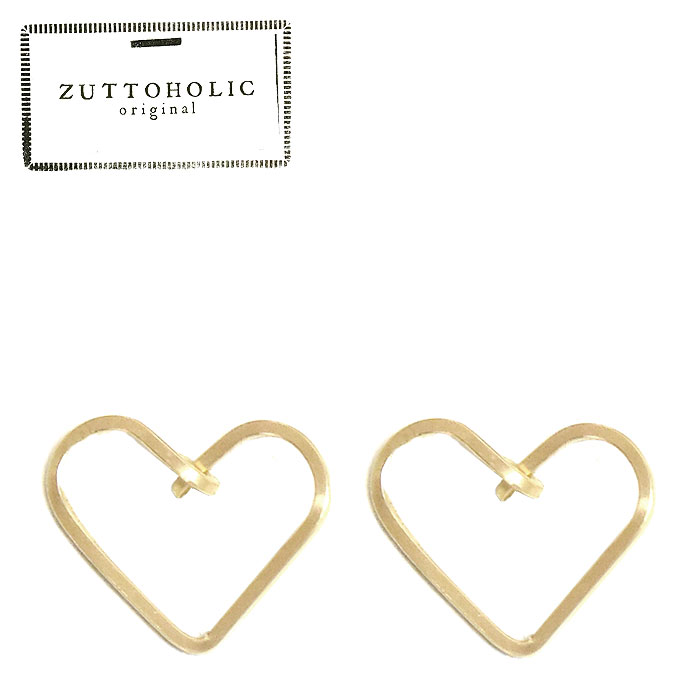 ZUTTOHOLIC n[g S[h C[ ~j X^bY sAX Wire mini Heart Earrings (Gold) fB[X Mtg bsO