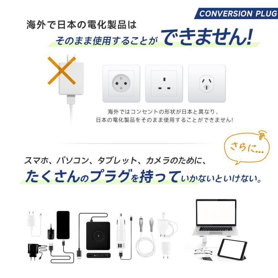 【〜30日最大P5倍】変換プラグ 海外 全世界対応 コンセント 海外旅行用acアダプター 変換プラグ C/BF/O/Aタイプ付き 電源変換プラグ 3USBポート 1個Type-Cポート付 スマホ 充電 USB AC ポート ヨーロッパ アメリカ オーストラリア 台湾 O BF C SE タイプ 急速 3.4A zwshop-10006218 zwshop18 サンプル画像2