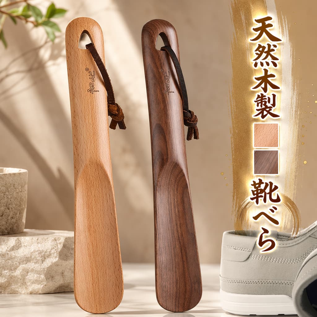 木製 靴べら ロング 靴べら ショート ロング靴べら 滑りの良い 天然木 高級なブナ ...