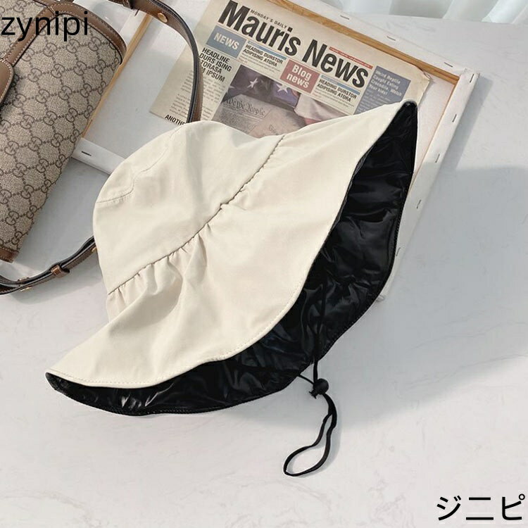 【マラソンP5倍】あご紐 遮熱 ハット 撥水加工 日除け 春夏 帽子 紫外線対策 つば広 折りたたみ UVカットハット UVカット レディース 小顔効果 ブラックコーティング 裏地黒 遮熱 遮光 旅行 アウトドア リゾート 海辺 水遊び UVカット帽子