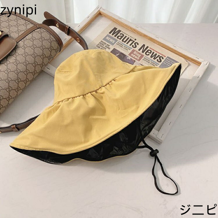 【マラソンP5倍】あご紐 遮熱 ハット 撥水加工 日除け 春夏 帽子 紫外線対策 つば広 折りたたみ UVカットハット UVカット レディース 小顔効果 ブラックコーティング 裏地黒 遮熱 遮光 旅行 アウトドア リゾート 海辺 水遊び UVカット帽子