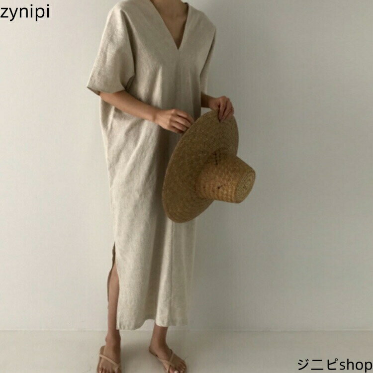 送料無料 スキッパー ワンピース 春夏 ワンピース カジュアル 大人可愛い スキッパー ナチュラル 体型カバー 大人女子 大人可愛い きれいめ