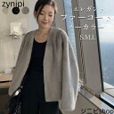 ノーカラー ファーコート ボアコート レディース ボア コート アウター ショートコート もこもこ ボアジャケット ブルゾン フェイクファー 体型カバー ふわふわ モコモココート ボアパーカー 暖かい アウター フォーマル パーディー お呼ばれ 通勤 オシャレ 送料無料