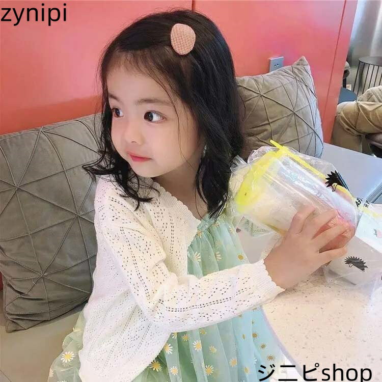 カーディガン キッズ 子供服 女の子 ニットカーディガン ベビー サマーニット 長袖 トップス 紫外線カット UVカット 冷房対策 ニット 羽織り 薄手 春 夏 秋 送料無料