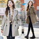 トレンチコート レディース スプリングコート アウター ジャケット 春 春コート 春物 春服 コート 無地 長袖 ライトアウター ジャケット カジュアル 大きい...