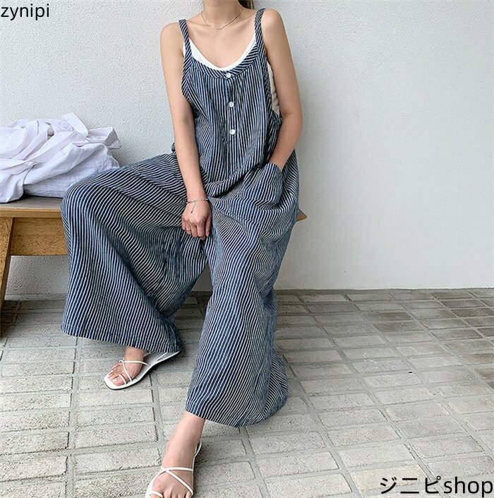 オールインワン サロペット パンツ レディース サロペットパンツ パンツドレス オーバーオール ワイド..