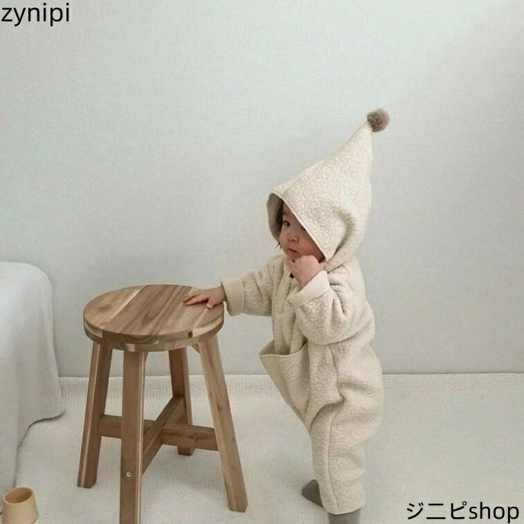 ベビー ボア ロンパース 赤ちゃん カバーオール 裏起毛 コート ふわふわ ベビー服 冬 通園 通学 防寒防風 暖かい 冬 もこもこ 子供 ボア アウター 羽織り おしゃれ 可愛い フード付き あったか プレゼント 出産祝い 赤ちゃん 着ぐるみ 66/73/80/90