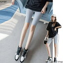 送料無料 レギンス 涼しい 5分丈 ウエストゴム 接触冷感 ひんやり スパッツ レギパン レディース 無地 クールパンツ 吸湿 通気性 伸縮性 タイツ 薄手 春 夏 秋