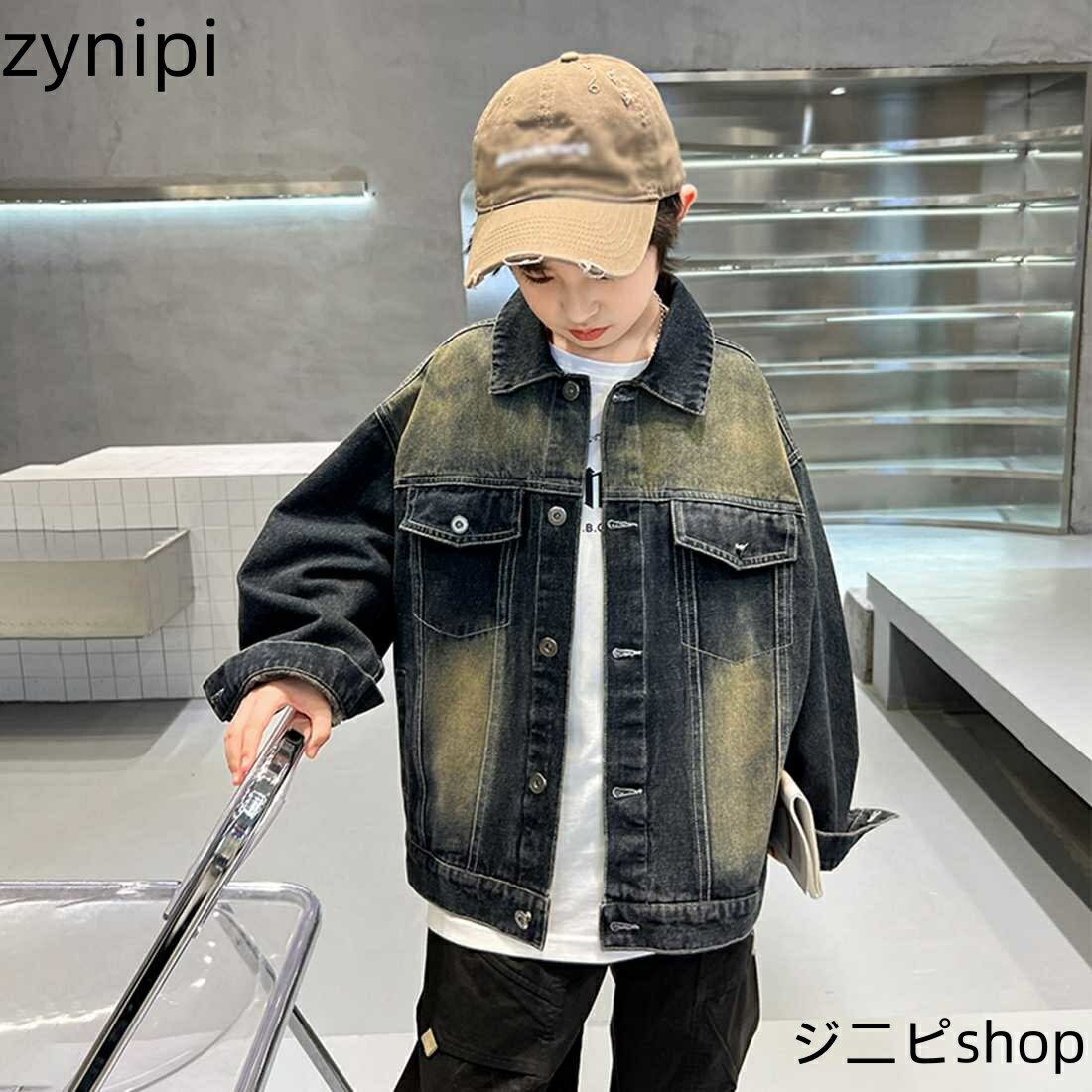 子供服 デニムジャケット キッズ 春 秋 男の子 長袖 ボタンダウン 吸湿通気 ゆったり ジャンパー Gジャン 防寒防風 暖かい おしゃれ 韓国 ファッション アウター 通学 普段着 ジュニア ボーイズコート・ジャケット