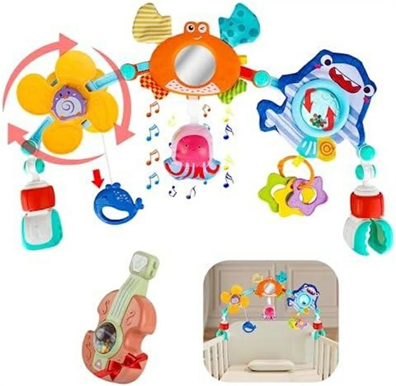 ベビーカー用振り子 おもちゃ 赤ちゃん寝かしつけ 知育玩具 ベビーカー ハイローチェア ベビービョルン バウンサー オーボール ベビーカー チェーン 夜泣き対策 おもちゃ がらがら ラトル ベビー 多機能 ベビー おもちゃ