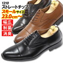  スモールサイズ 23.0cm 23.5cm 24.0cm 送料無料 ビジネスシューズ ストレートチップ 軽量 制菌 消臭 防滑 小さいサイズ 紳士靴