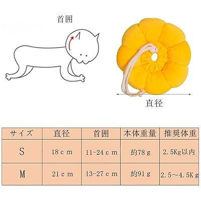 ZZAPのエリザベスカラー ひまわり型 猫 小型犬 柔らかい 可愛い 軽量 エリザベス クッション 調整｜アングル2