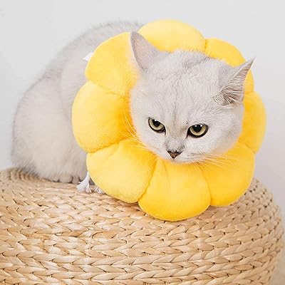 ZZAPのエリザベスカラー ひまわり型 猫 小型犬 柔らかい 可愛い 軽量 エリザベス クッション 調整｜アングル3