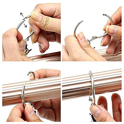 ZZAPのカーテンリング スライドリング開口設計カーテンリングフック内径38mm 30個入りシルバー｜アングル3