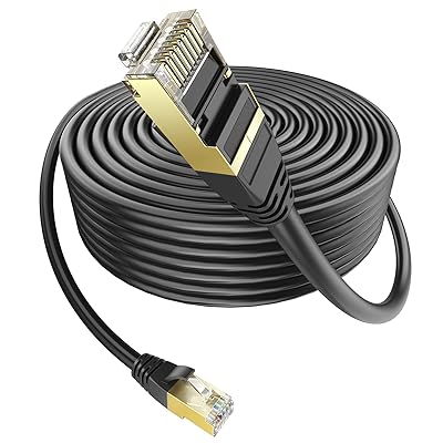 Rakuten - LANケーブル 60m 屋外用 ランケーブル PoE対応 CAT6準拠 コネクタ付き UTP カテゴリ6 業務用(ブラ