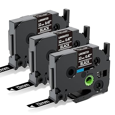 Rakuten - 互換 ブラザー TZe-335 TZe335 12mm 黒地白文字 ピータッチ テープ TZ TZeテープ P Touch用 ピータッチ
