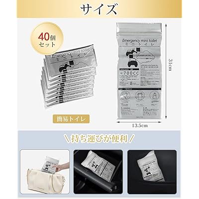 簡易トイレ 緊急トイレ 携帯トイレ ミニトイレ 登山 車 渋滞 災害用 男女兼用 非常用トイレ 7 zzap-10027792 ZZAP サンプル画像2