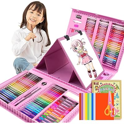 お絵描きセット【色鉛筆 クレヨン革新・よくより発色対策】208ピース お絵かきセット 両面 zzap-10038155 ZZAP パッケージ画像