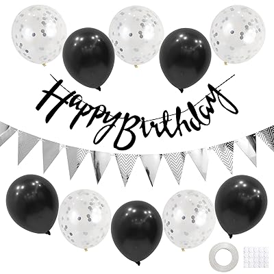 誕生日 バルーン 風船 飾り付けセット ハッピー バースデー happy birthday シルバー ガーランド