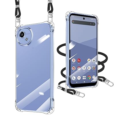 AQUOS wish5 用 ケース クリア ショルダー Aquos wish 5S 用 ケースシャープ アクオス ウィッシュ5/5s