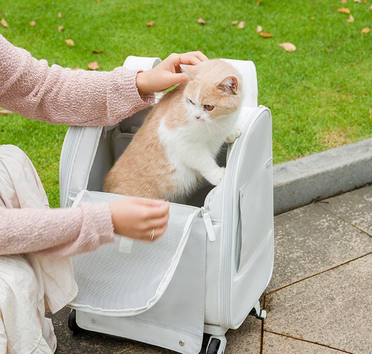 ドローバー付け猫キャリーリュック犬用キャリーカートペットキャリー折りたたみ可