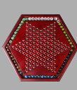 ダイヤモンドゲーム チェッカーゲーム 木製 知育玩具 カードスロット式ガラス 