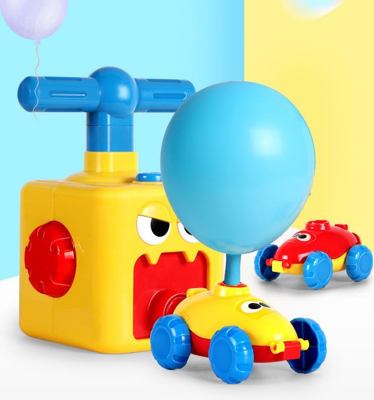 おもちゃ 慣性力 風船車 知育玩具 赤ちゃん 知育おもちゃ 人気 電池不要　バルーンカー*2　風船*12 カニカー*1 打ち上げ台*1
