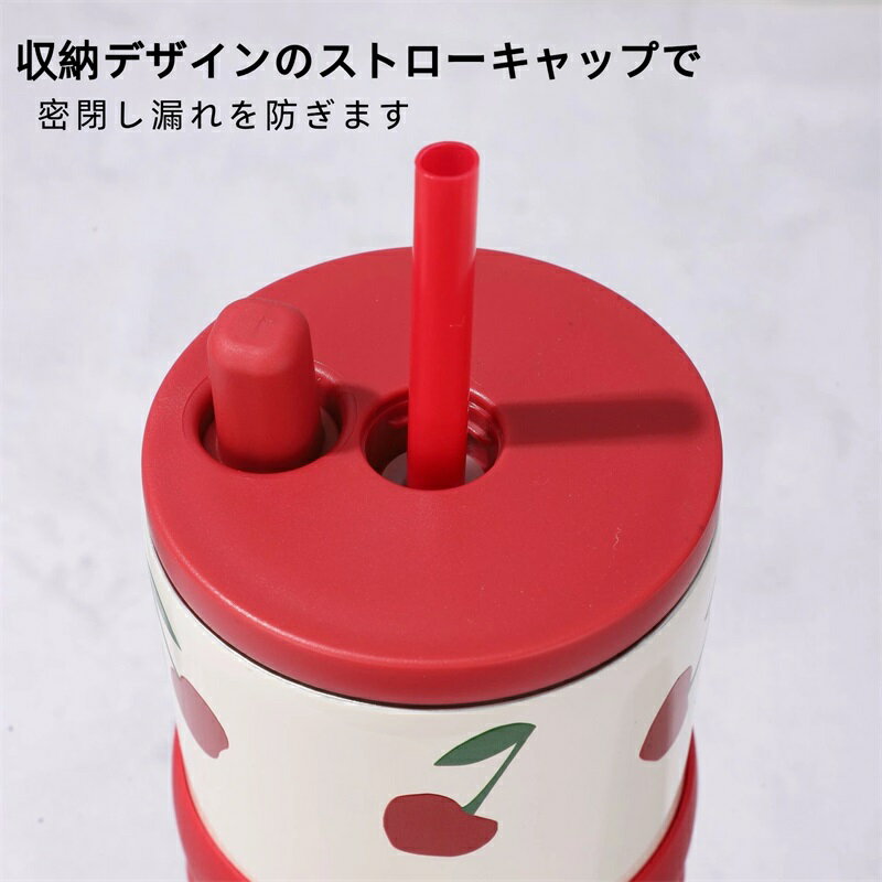 蓋・ストロー付き 保温保冷タンブラー ステンレ...の紹介画像3