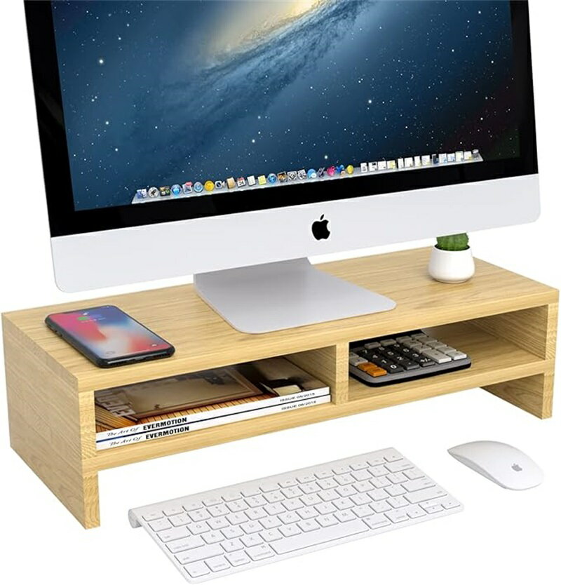 モニター台 卓上 モニタースタンド 二段式 人間工学デザイン ディスプレイ 台 PC台 デスク整理 キーボ..