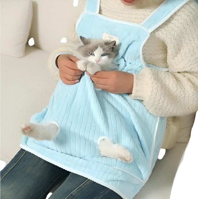 猫用ペット抱っこエプロン【2025 飼い主服 防粘毛カバー】ペット猫寝袋 猫用ペット 猫用ハーネス 小型犬エプロン ハーネス 猫を胸に抱くエプロン 猫が爪を切るとき 傷防止 調節可能 猫寝袋 小型犬用猫おくるみ 多機能 屋内屋外旅行用