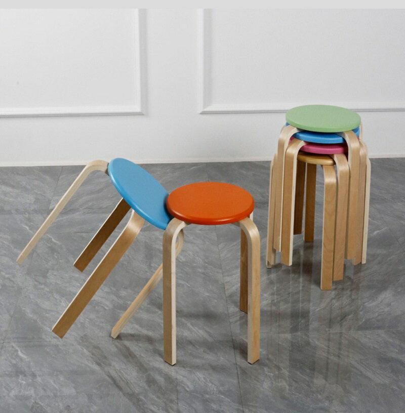 チェア スツール 木製 スタッキングチェア 丸椅子 積み重ね収納可能 超軽量 コンパクト おしゃれ 手触りが快適 防水 汚れ防止 お手入れが簡単