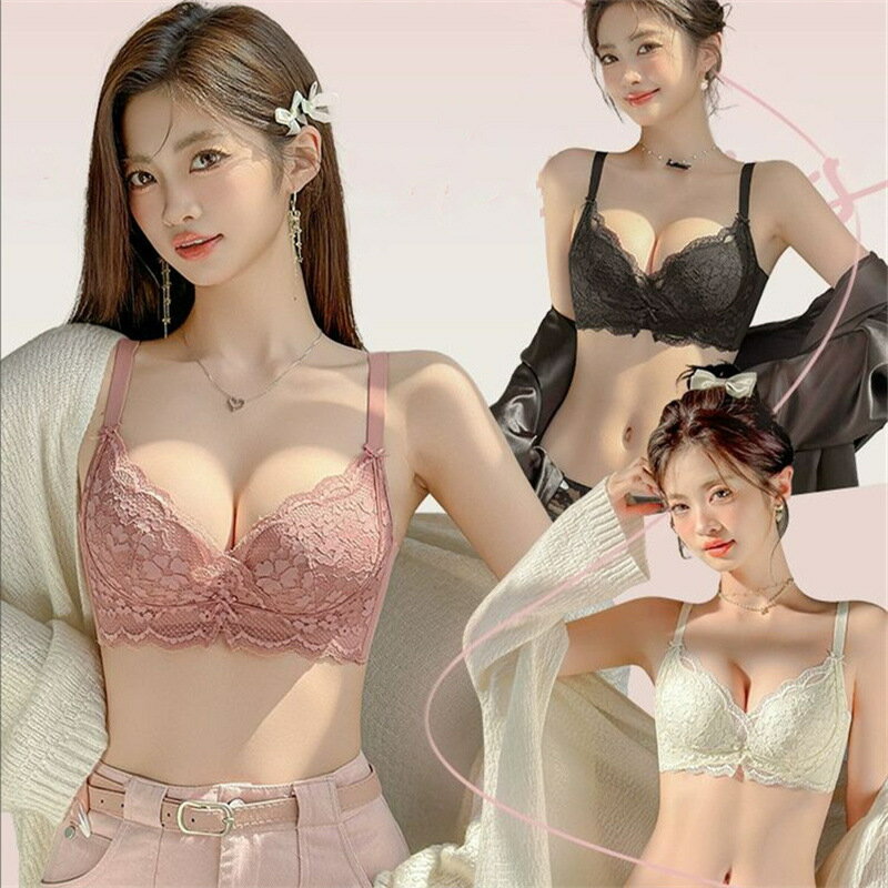 ブラジャー ショーツ セット ノンワイヤー 脇高 補正ブラ 超盛れブラ スリムアップブラ バストアップ 谷間メイク 総レース 美胸 美背 締付け感なし 通気性 ふわっとスリムブラ 下着セット