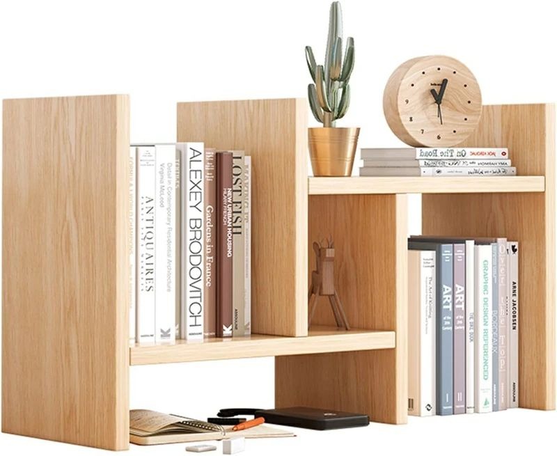デスク上置き棚 収納ラック 多種組み立て方式 卓上 伸縮型 3種の組み合わせ 木製 スッキリ 整理整頓 ブ..
