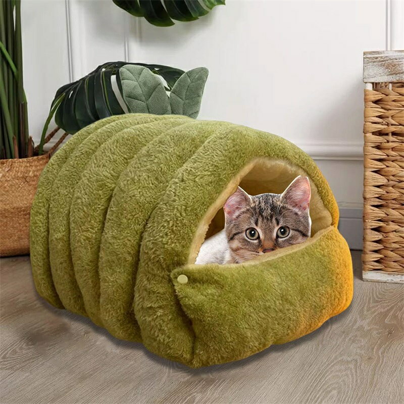 キャットベッド ペット用 猫用 寝袋 キャットハウス 暖かい 冬 防寒 クッション 洗える 小型犬用 布団 寝具 2way ふかふか あったか 耐久性 zzicmisora-10008645 ミソラ雑貨屋 サンプル画像3