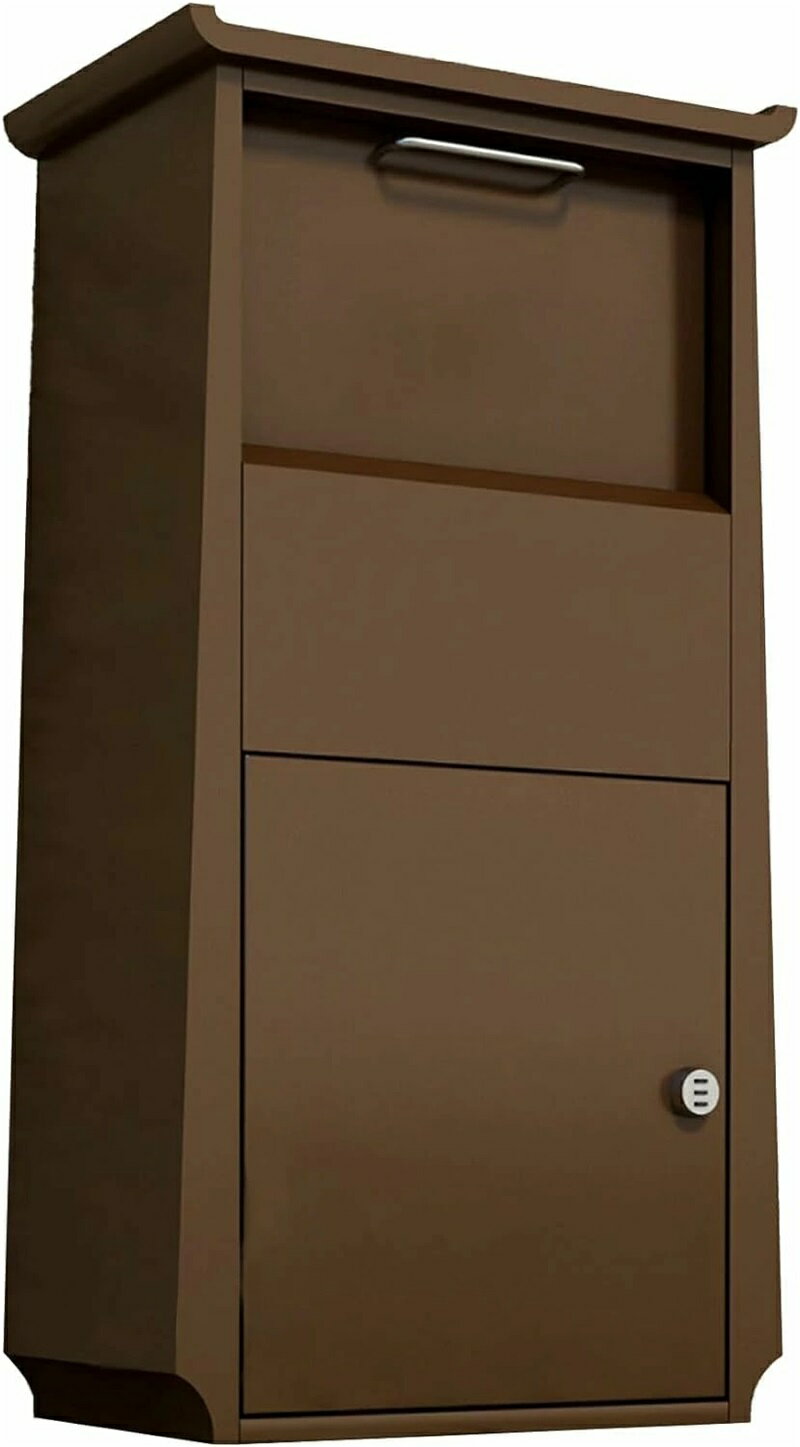 宅配ボックス 宅急便 宅配ボックス 郵便 宅配ボックス 宅配ボックス 透明 埋込み 宅配ボックス 屋外 別荘宅配ボックス、防犯受取ボックス、屋外玄関の個人収納投函ボックス、屋外設置 (Color : 灰色) 黄色B