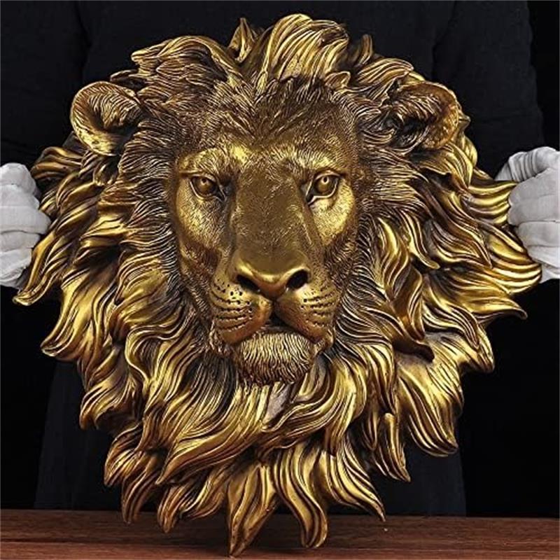 Rakuten - 装飾品置物真鍮ライオンヘッドペンダントオーナメントリスト銅ドアハンギングウォールデコレーションクラフト