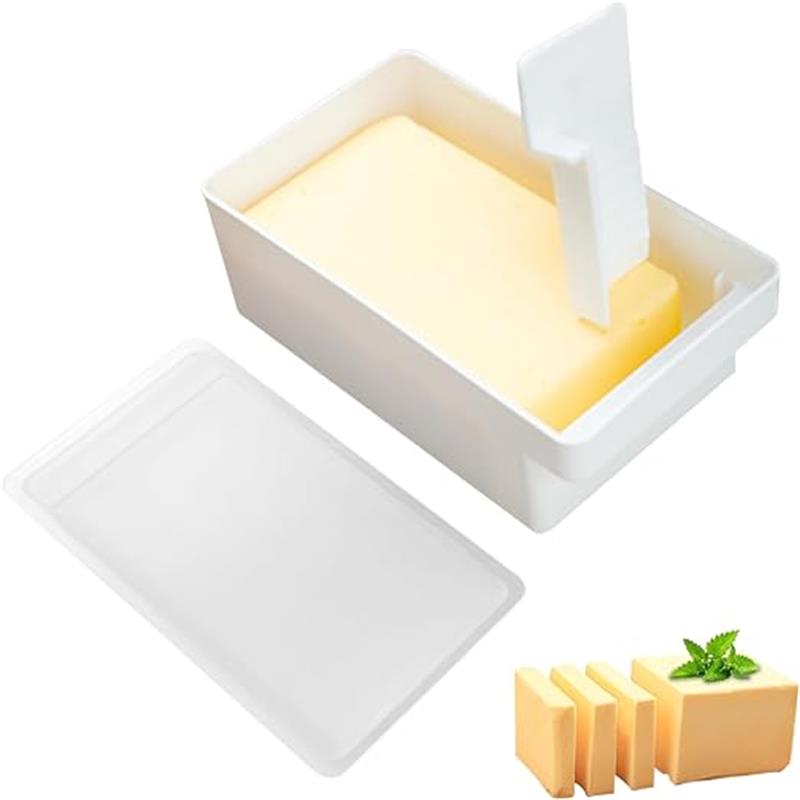 バターケース 刃につきにくい カッター付き 専用スロット収納 取り出しやすい取手 密閉保存 においや乾燥防止にも バターカッター ケース (200g/150gバター 対応)