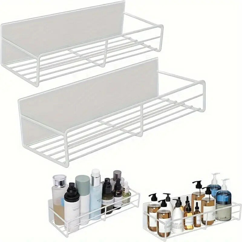 【当日発送】マグネット収納 調味料 浴室用ラックラック2個セット スパイスラック洗面所 キッチン 水切り 収納棚