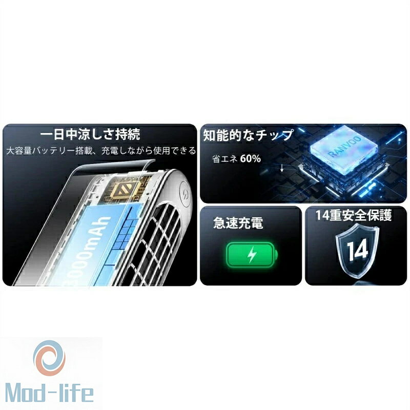 SALE！【2026新登場】携帯扇風機 ハンディ 4in1ミニ ストラップ付き DCモーター 小...