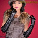 新品 ロンググローブ フェイクレザーストレッチ ロング手袋 スッキリとしたデザインでドレスやワンピにぴったり プレゼントにも【レザー 革 グローブ 手袋 合皮 ...