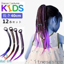 新生活 エクステ 三つ編み 編み込み 12色セット 12本 グラデーション ヘアアクセサリー かつら エクステンション カラフル ウィッグ キッズ 髪 髪の毛 ...