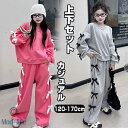 送料無料 子供服 女の子 秋 セットアップ ジャージ 2点セット 上下セット 長袖 スウェットパーカー+長ズボン スポーツウェア 運動着 ヒップホップ トレーナ...