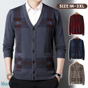 送料無料 ニットカーディガン メンズ カーディガン 前開き ボタン 長袖 上着 秋服 アウター ビジネス カジュアル 薄手 敬老の日 シンプル フォーマル 父の日 プレゼント Vネック 大きいサイズ シニア 羽織り 40代 50代 60代(4)