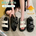 厚底サンダル スポーツサンダル サンダル ヒール5cm サンダル歩きやすい 疲れにくい スニーカー ベルト ウェッジソール レディース 美足 ビーチサンダル 大...