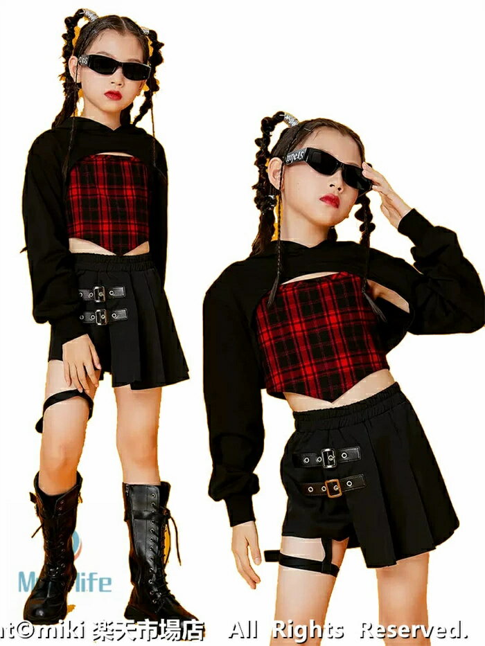 長袖 キッズダンス衣装 セットアップ チアダンス衣装 プリーツスカート ヒップホップ チアリーダー ジャズダンス 衣装 HIPHOP スカート 応援団 体操服 ステージ衣装 ステージ レディース ジャズダンス 可愛い かわいい ユニフォーム チアリーディング インナーパンツ付き!
