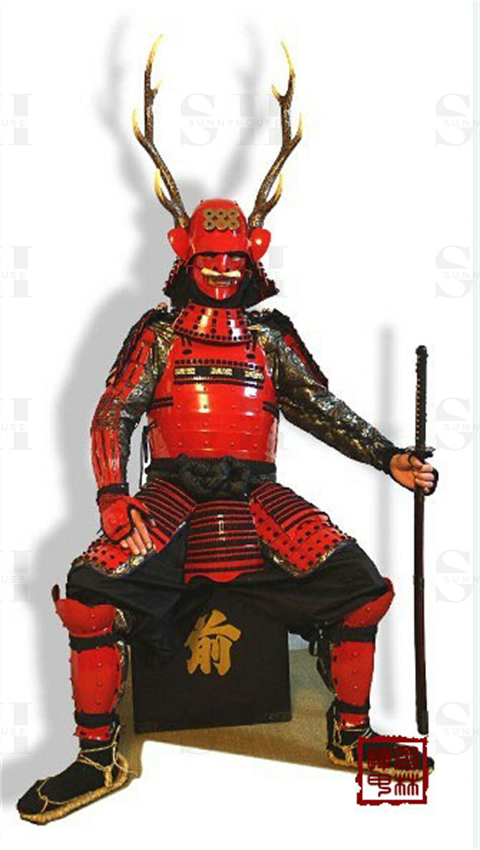 【注文生産・製作工期45-60日間】日本の名将 真田幸村 甲冑一式 等身大 着用可能鹿...
