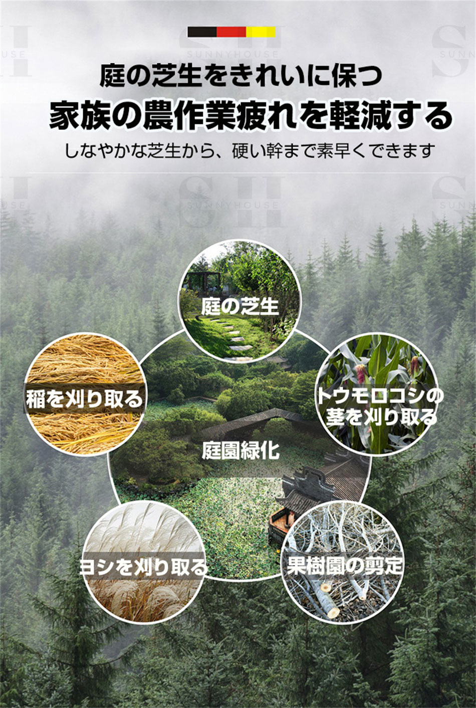 草刈り機 電動刈払機 バッテリー互換 伸縮式 便利草刈り機 充電式 草刈機 電動刈払...