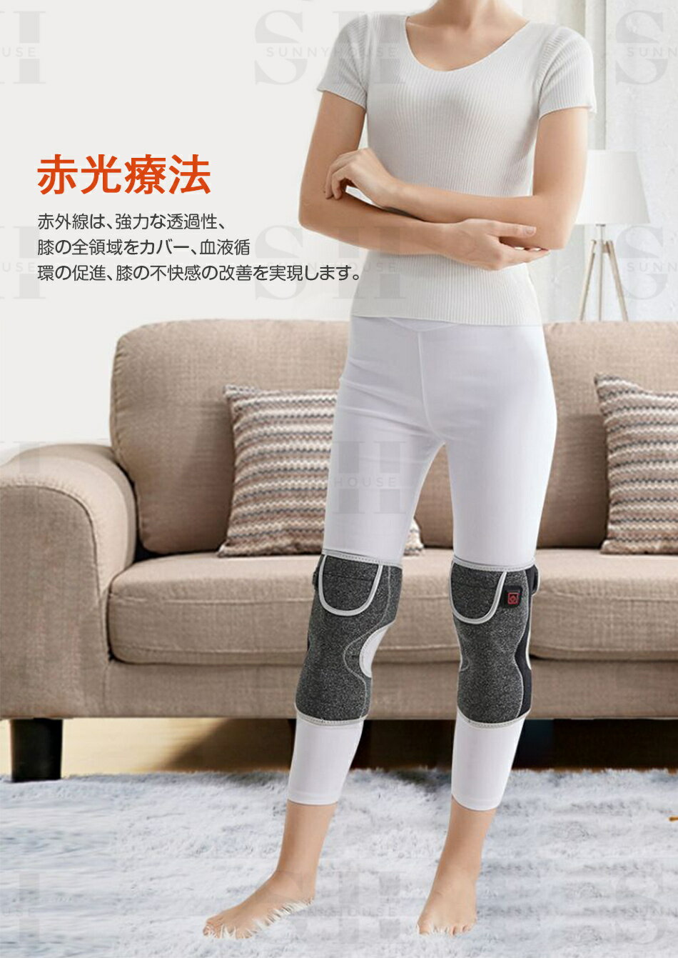 膝マッサージャー 関節マッサージャー 膝関節加熱マッサージ ひざマッサージ器 赤外線療法 3段階振動・加熱・ 調整 USB式 温熱療法 膝サポーター 振動マッサージ プレゼント 3