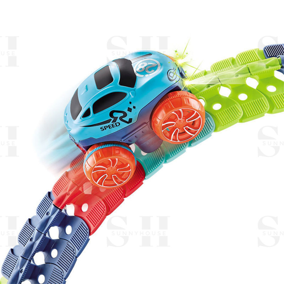 SunnyHouseの184pcs 車 おもちゃ ミニカー 立体パズル 知育玩具 模型組み立て 車レール サーキット 組立自由 男の子 女の子 室内遊び 室内 遊び おもちゃ 幼児 子供 キッズ 誕生日 出産祝い 贈り物 クリスマス 入園祝い プレゼント 184 プレゼント｜アングル2